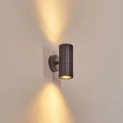 hofstein Cidral Lampe murale d´extérieur, Luminaire Up & Down Noir, 2 lumières