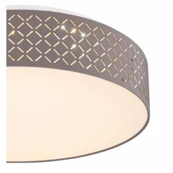 Lampes En Tissu-Luminaires Globo Lighting Cindy Plafonnier LED Blanc, 1 lumière, Télécommandes