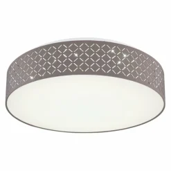 Lampes En Tissu-Luminaires Globo Lighting Cindy Plafonnier LED Blanc, 1 lumière, Télécommandes