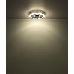 Luminaires Globo Lighting Cirilla Ventilateur de plafond lumineux LED Noir, 1 lumière, Télécommandes