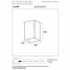 Luminaires Lucide CLAIRE Lampe murale d´extérieur Blanc, 1 lumière
