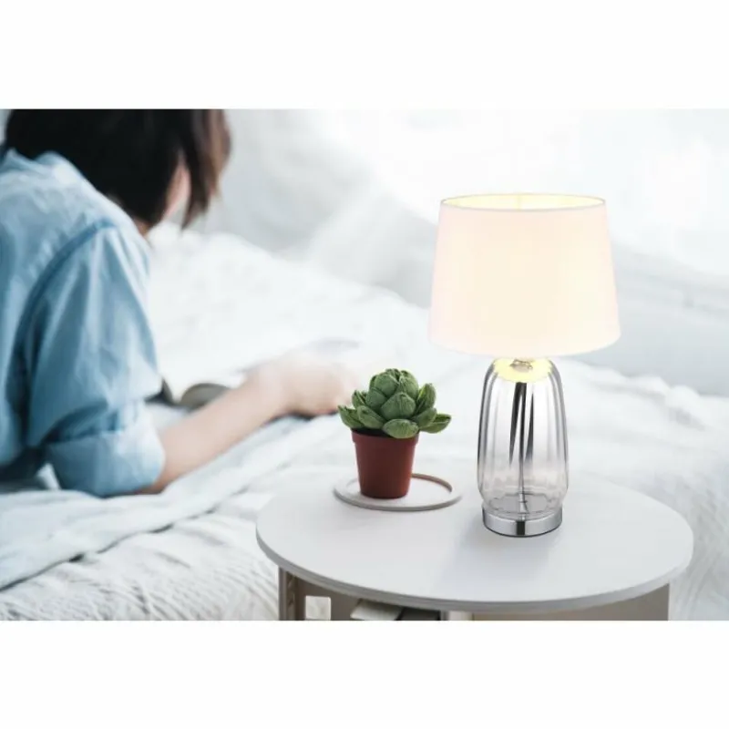 Luminaires Globo Lighting Classy Lampe à poser Chrome, Argenté, 1 lumière