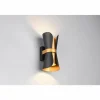 Lampes Dorées-Luminaires Trio Coat Applique murale Noir doré, 2 lumières