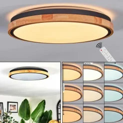 hofstein Coentral Plafonnier, Panel LED Blanc, 1 lumière, Télécommandes