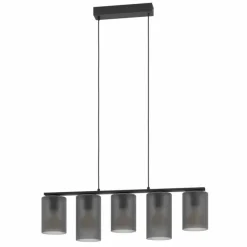Luminaires Eglo COLOMERA Suspension Noir, 5 lumières