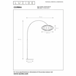 Luminaires Lucide CORINA Lampadaire Laiton, 1 lumière* Lampadaires Et Lampes Sur Pied
