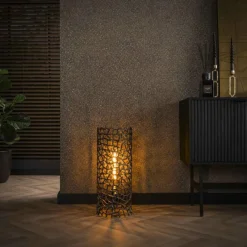 hofstein Cortecega Lampadaire Noir, 1 lumière* Lampadaires Et Lampes Sur Pied