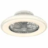 Luminaires Globo Lighting Corusso Ventilateur de plafond lumineux LED Chrome, 1 lumière, Télécommandes
