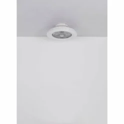 Luminaires Globo Lighting Corusso Ventilateur de plafond lumineux LED Chrome, 1 lumière, Télécommandes