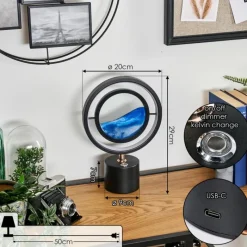 hofstein Cotas Lampe à poser LED Noir, 1 lumière