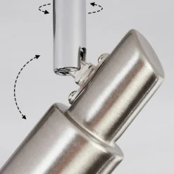 Lampes Vintages & Rétros-hofstein Crina Plafonnier, Spot de plafond LED Chrome, Nickel mat, 2 lumières