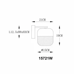 Luminaires Globo Lighting Cristallica Applique murale LED Anthracite, 1 lumière