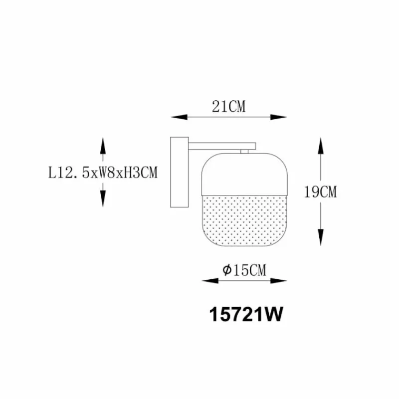 Luminaires Globo Lighting Cristallica Applique murale LED Anthracite, 1 lumière