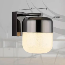 Luminaires Globo Lighting Cristallica Applique murale LED Anthracite, 1 lumière