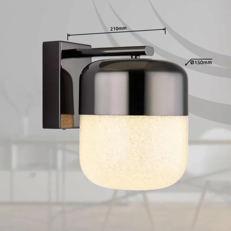 Luminaires Globo Lighting Cristallica Applique murale LED Anthracite, 1 lumière