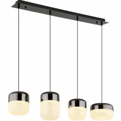 Luminaires Globo Lighting Cristallica Suspension LED Anthracite, 1 lumière