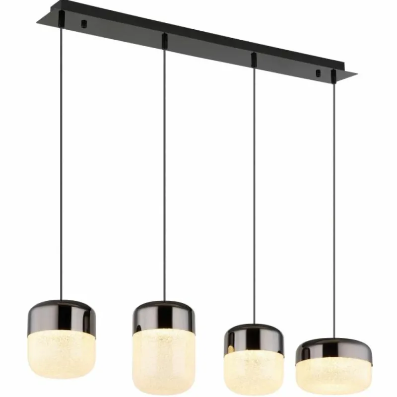 Luminaires Globo Lighting Cristallica Suspension LED Anthracite, 1 lumière