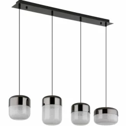 Luminaires Globo Lighting Cristallica Suspension LED Anthracite, 1 lumière
