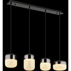 Luminaires Globo Lighting Cristallica Suspension LED Anthracite, 1 lumière