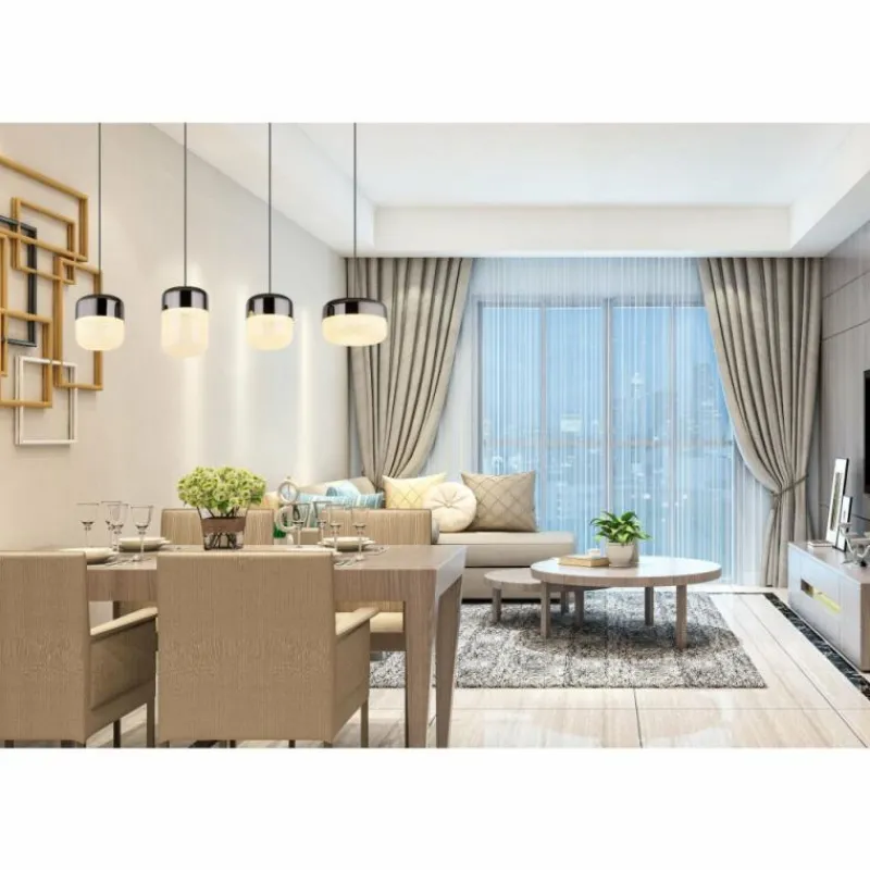 Luminaires Globo Lighting Cristallica Suspension LED Anthracite, 1 lumière