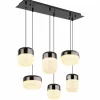 Luminaires Globo Lighting Cristallica Suspension LED Anthracite, 1 lumière