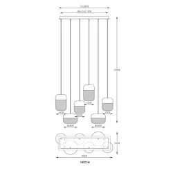 Luminaires Globo Lighting Cristallica Suspension LED Anthracite, 1 lumière