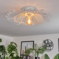 Luminaires Rustiques-hofstein Cristelo Plafonnier Blanc, 1 lumière