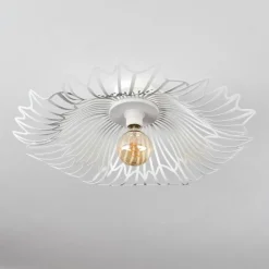Luminaires Rustiques-hofstein Cristelo Plafonnier Blanc, 1 lumière