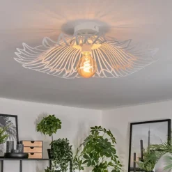 Luminaires Rustiques-hofstein Cristelo Plafonnier Blanc, 1 lumière