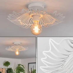 Luminaires Rustiques-hofstein Cristelo Plafonnier Blanc, 1 lumière