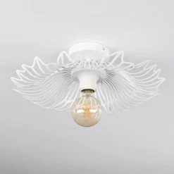 Luminaires Rustiques-hofstein Cristelo Plafonnier Blanc, 1 lumière