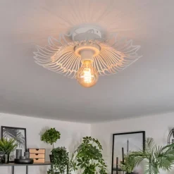 Luminaires Rustiques-hofstein Cristelo Plafonnier Blanc, 1 lumière