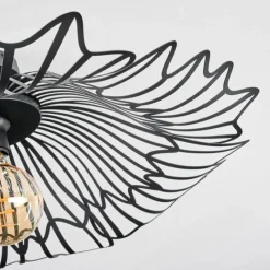 Luminaires Rustiques-hofstein Cristelo Plafonnier Noir, 1 lumière