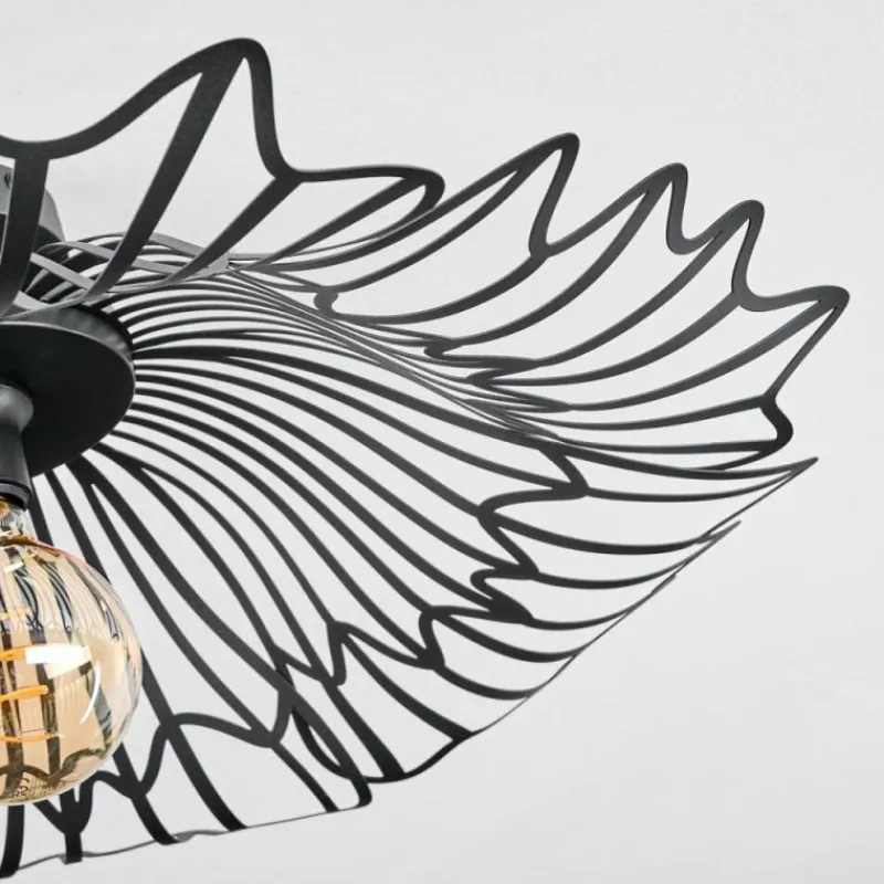 Luminaires Rustiques-hofstein Cristelo Plafonnier Noir, 1 lumière