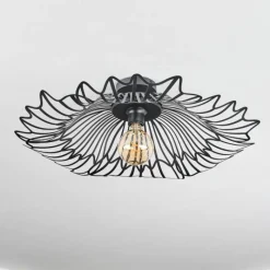 Luminaires Rustiques-hofstein Cristelo Plafonnier Noir, 1 lumière