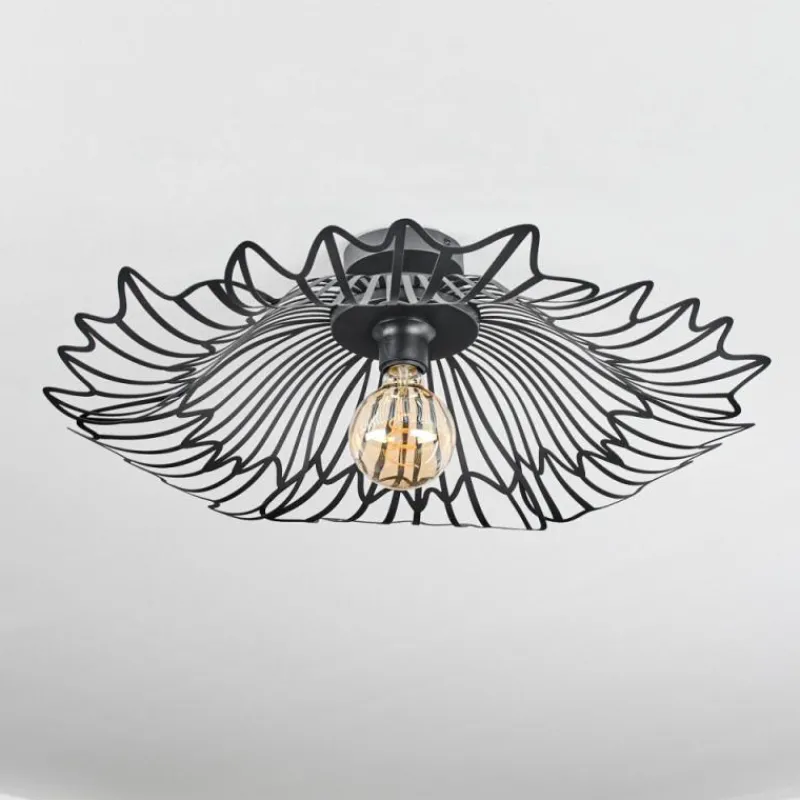 Luminaires Rustiques-hofstein Cristelo Plafonnier Noir, 1 lumière