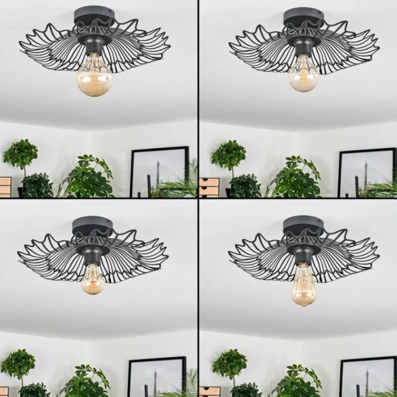 Luminaires Rustiques-hofstein Cristelo Plafonnier Noir, 1 lumière