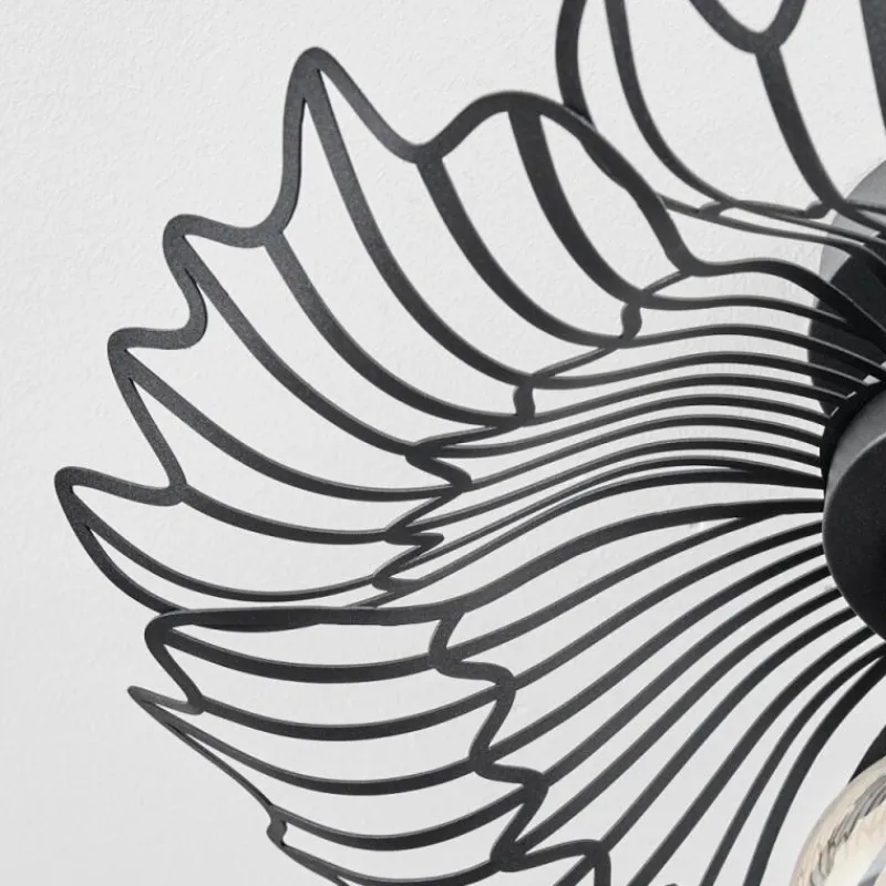 Luminaires Rustiques-hofstein Cristelo Plafonnier Noir, 1 lumière