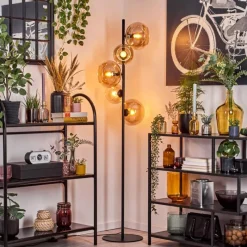 hofstein Dagan Lampadaire Ambre, 5 lumières