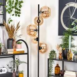 hofstein Dagan Lampadaire Ambre, 5 lumières