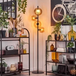 hofstein Dagan Lampadaire Ambre, 4 lumières