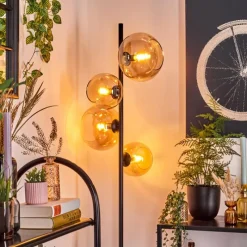 hofstein Dagan Lampadaire Ambre, 4 lumières