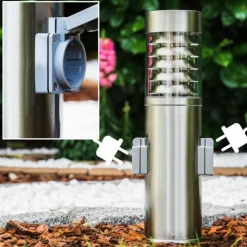 hofstein Dakar Borne lumineuse Acier inoxydable, 1 lumière