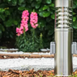 hofstein Dakar Borne lumineuse Acier inoxydable, 1 lumière