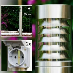 hofstein Dakar Eclairage de chemin Acier inoxydable, 1 lumière