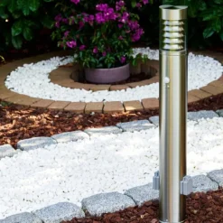 hofstein Dakar Eclairage de chemin Acier inoxydable, 1 lumière, Détecteur de mouvement