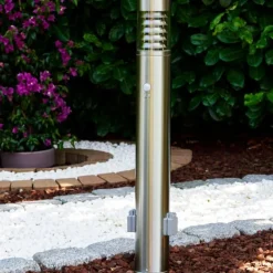 hofstein Dakar Eclairage de chemin Acier inoxydable, 1 lumière, Détecteur de mouvement