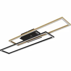 Lampes Dorées-Luminaires Globo Lighting Dakari Plafonnier LED Noir, 1 lumière