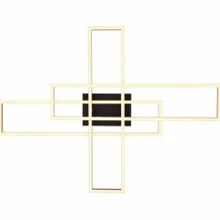 Lampes Dorées-Luminaires Globo Lighting Dakari Plafonnier LED Noir, 1 lumière