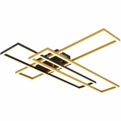 Lampes Dorées-Luminaires Globo Lighting Dakari Plafonnier LED Noir, 1 lumière